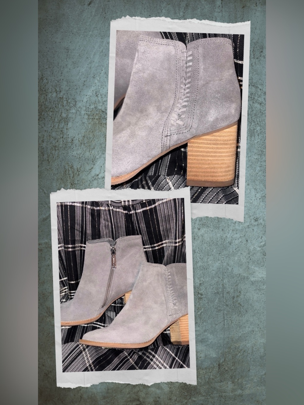 Nordstrom Light Blue/Grayish Suede Ankle Boots